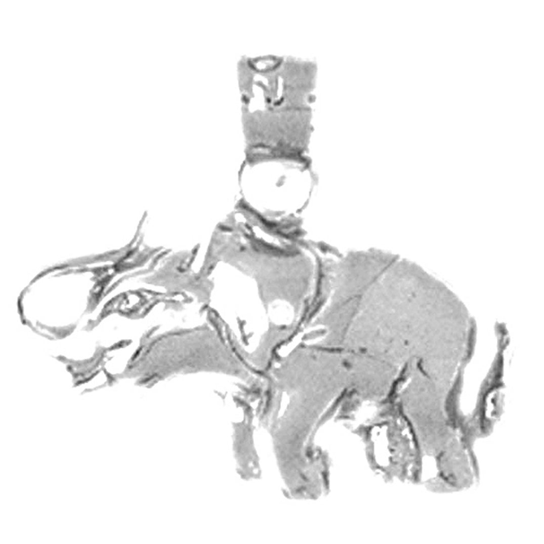 Sterling Silver Elephant Pendant