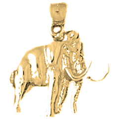 Yellow Gold-plated Silver Elephant Pendant