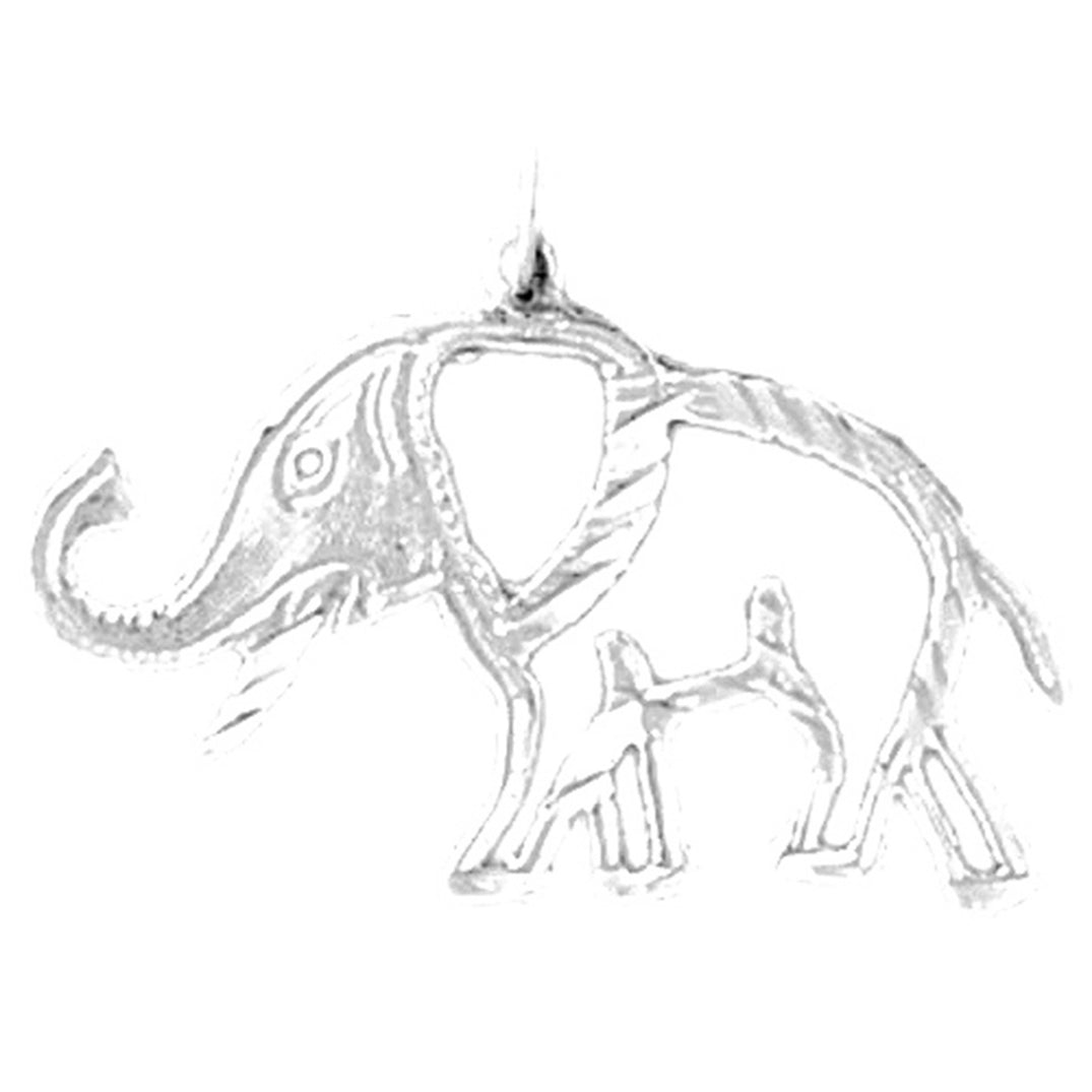 Sterling Silver Elephant Pendant