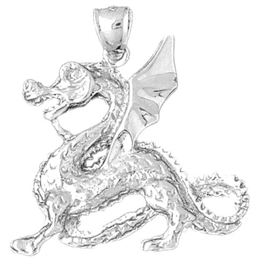 Sterling Silver Dragon Pendant