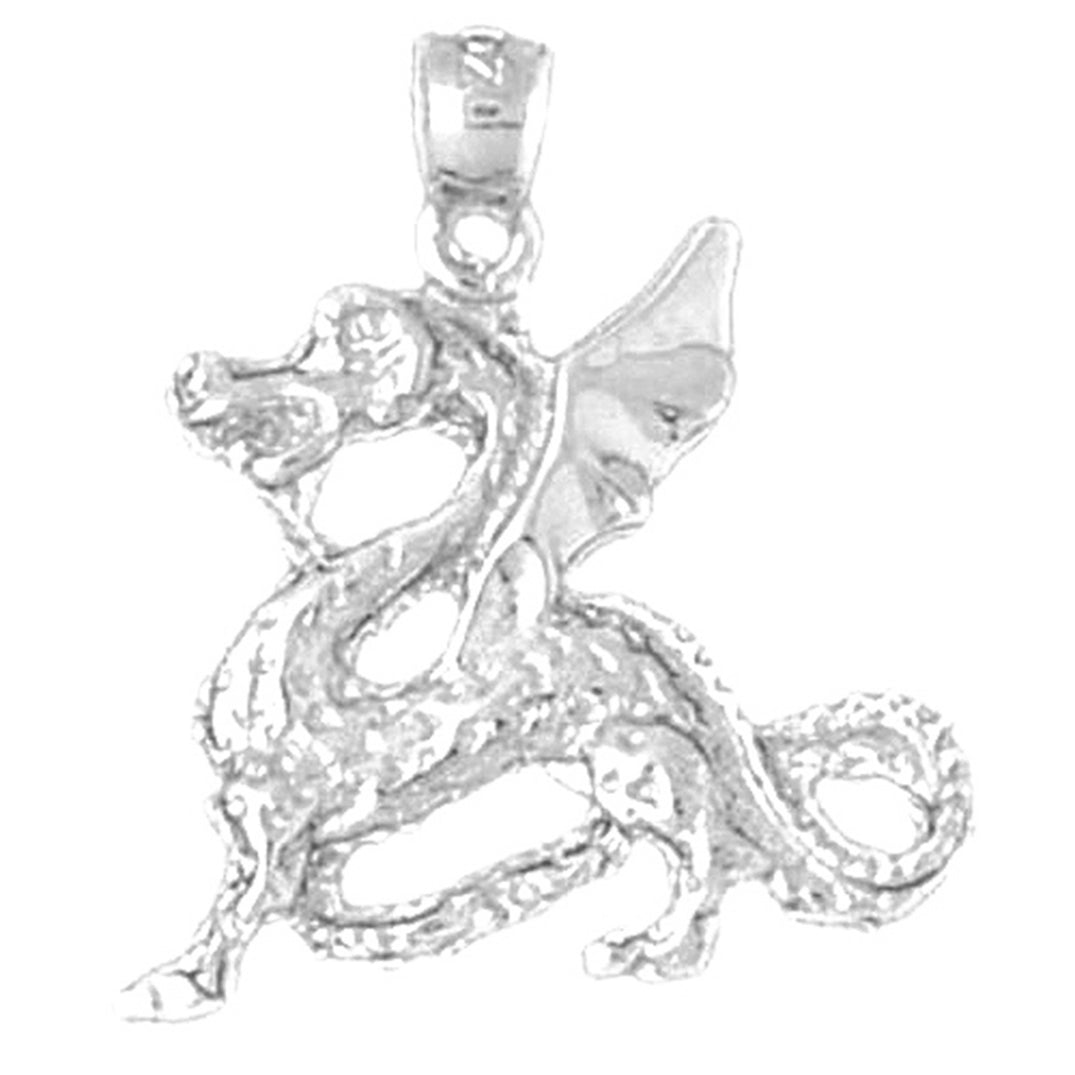 Sterling Silver Dragon Pendant