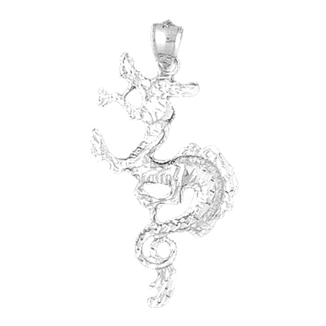 Sterling Silver Dragon Pendant