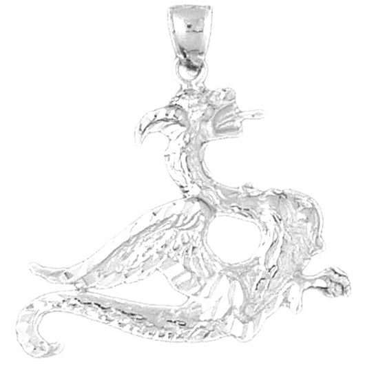 Sterling Silver Dragon Pendant