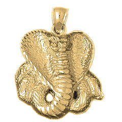 10K, 14K or 18K Gold Cobra Pendant