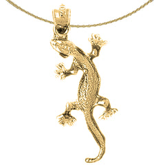 14K or 18K Gold Lizard Pendant