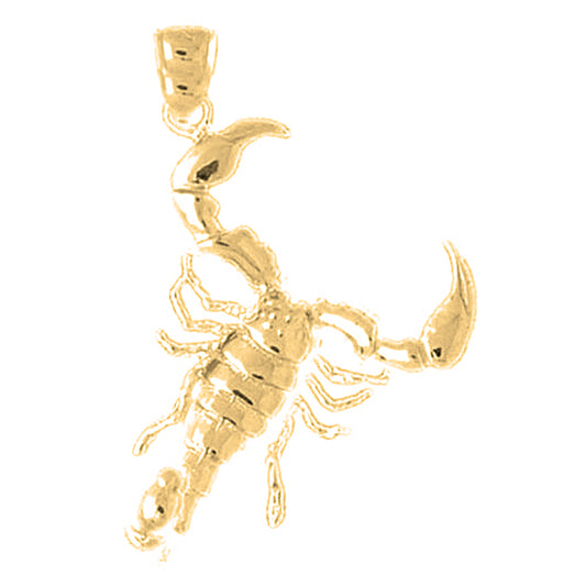 Yellow Gold-plated Silver Scorpion Pendant