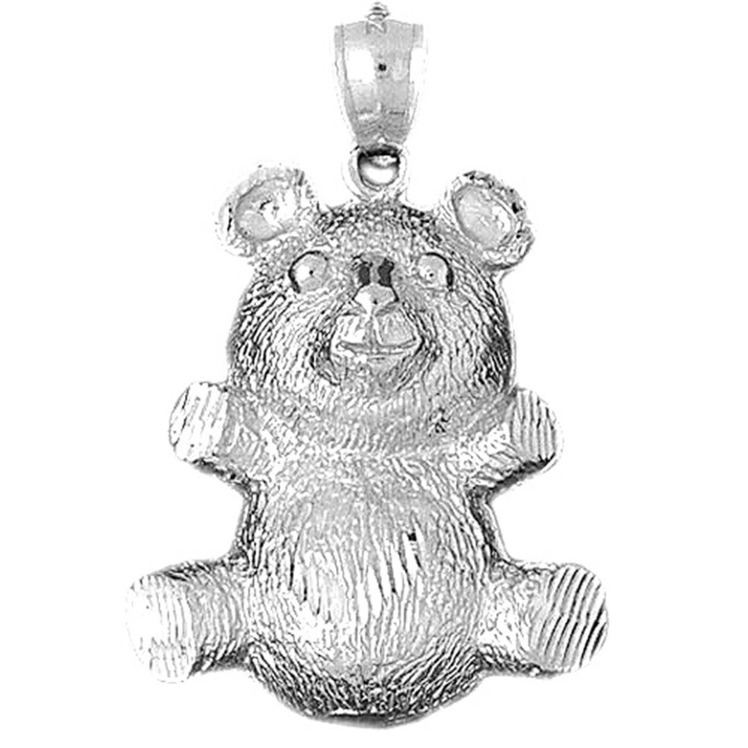 Sterling Silver Teddy Bear Pendant