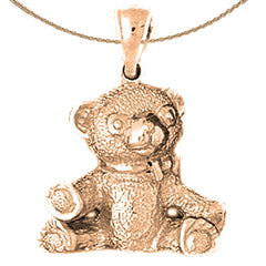 10K, 14K or 18K Gold Teddy Bear Pendant