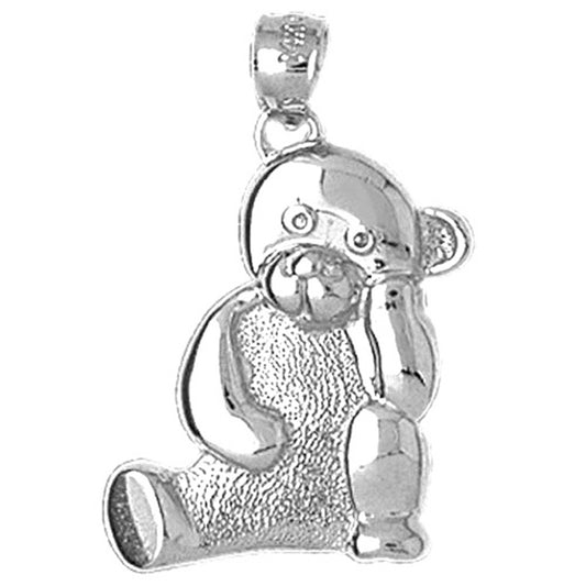 Sterling Silver Teddy Bear Pendant