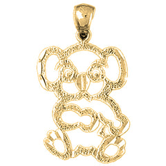 Yellow Gold-plated Silver Bear Pendant