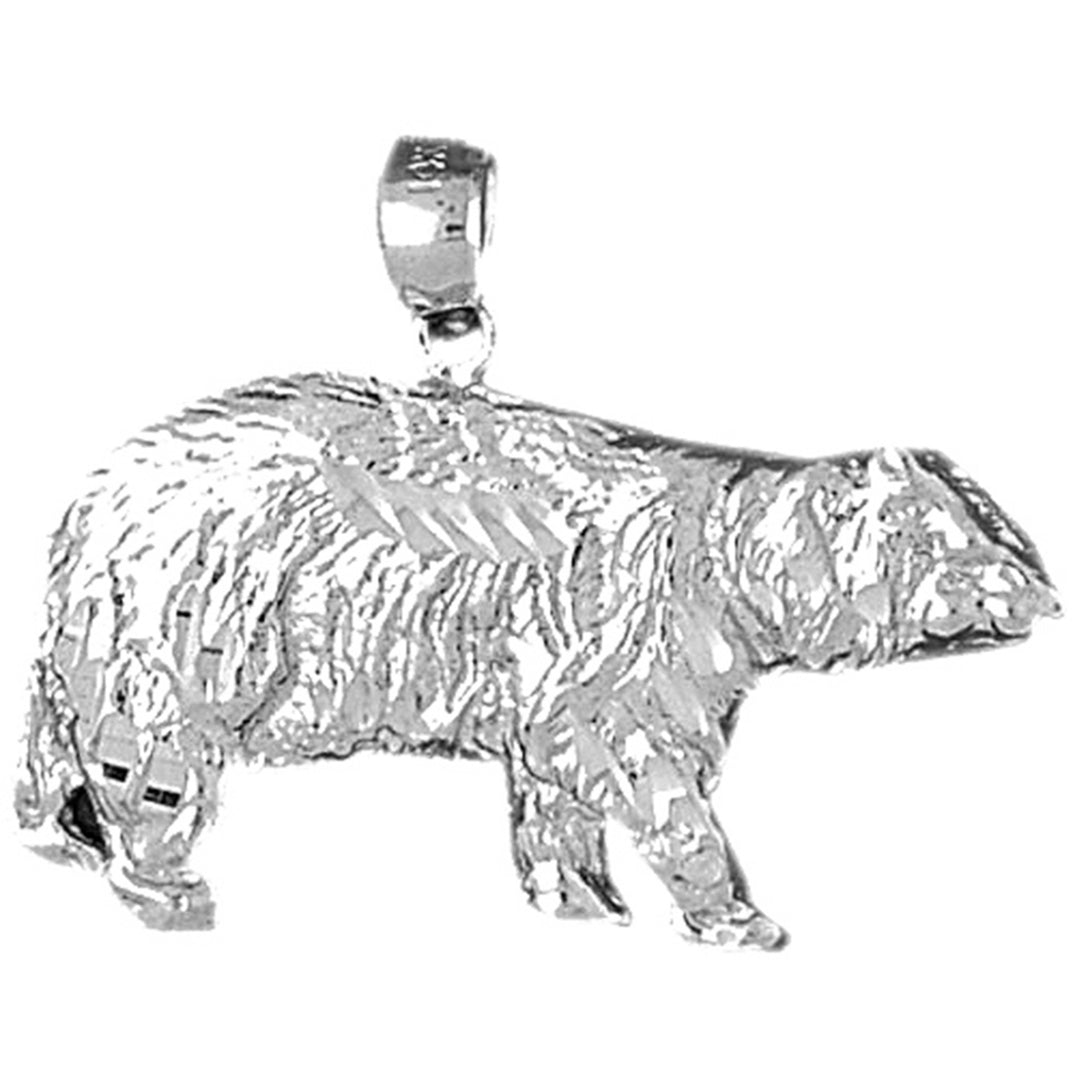 Sterling Silver Grizzley Bear Pendant