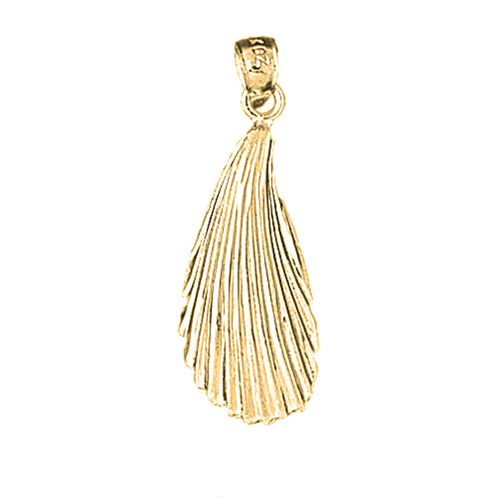 Yellow Gold-plated Silver Shell Pendant