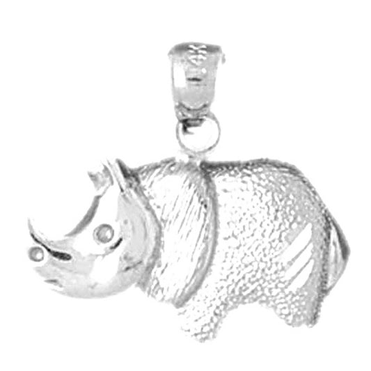 Sterling Silver Hippopotamus Pendant