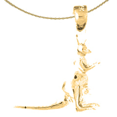14K or 18K Gold Kangaroo Pendant