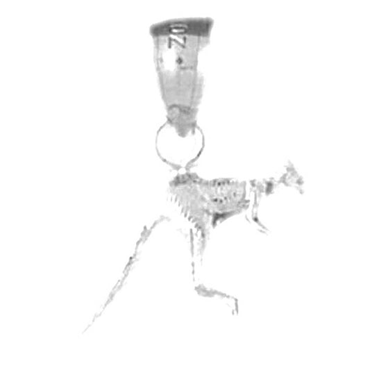 Sterling Silver 3D Kangaroo Pendant