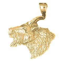 Yellow Gold-plated Silver Goat Pendant