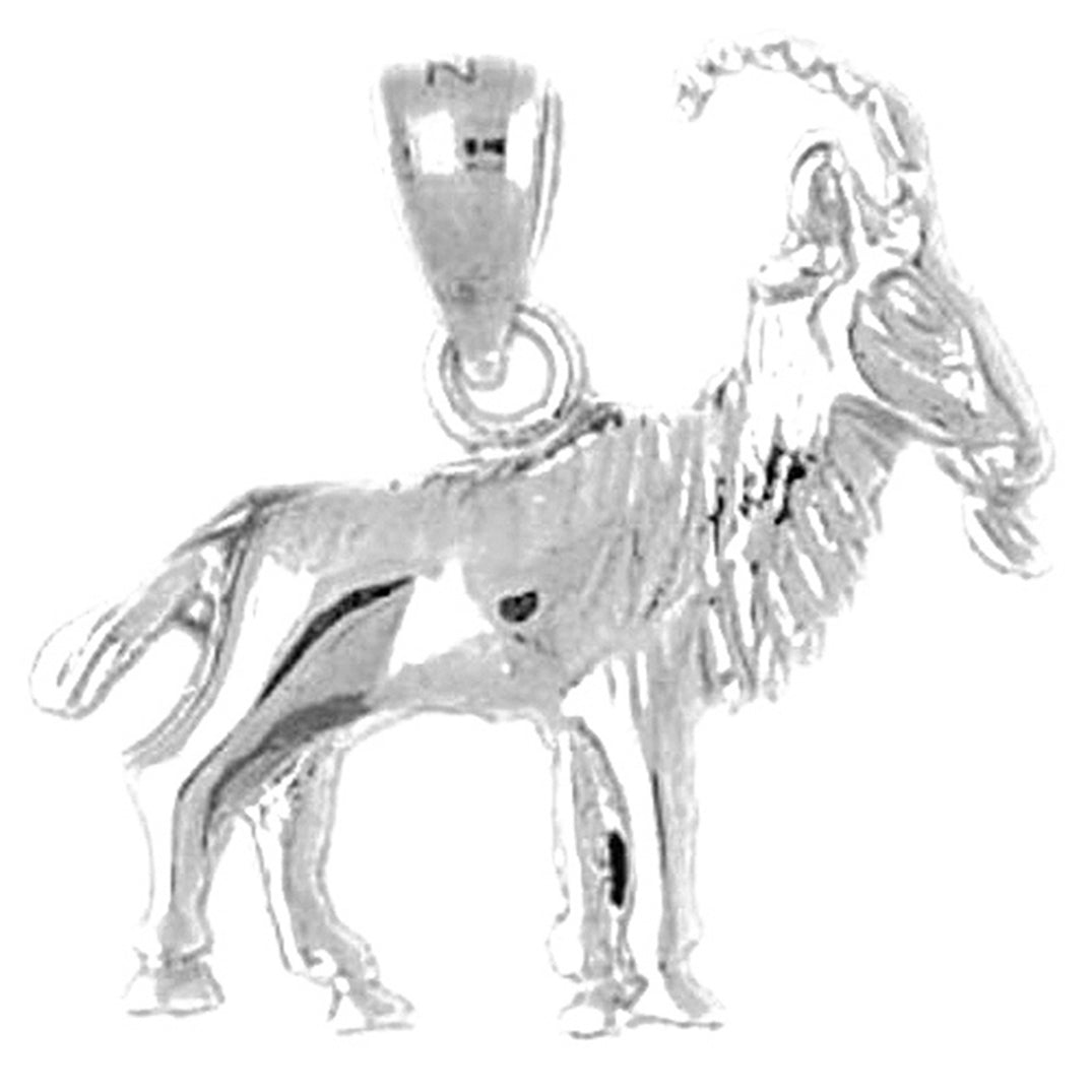 Sterling Silver Goat Pendant