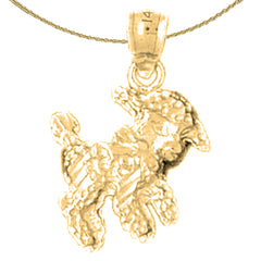 Sterling Silver Sheep Pendant (Rhodium or Yellow Gold-plated)