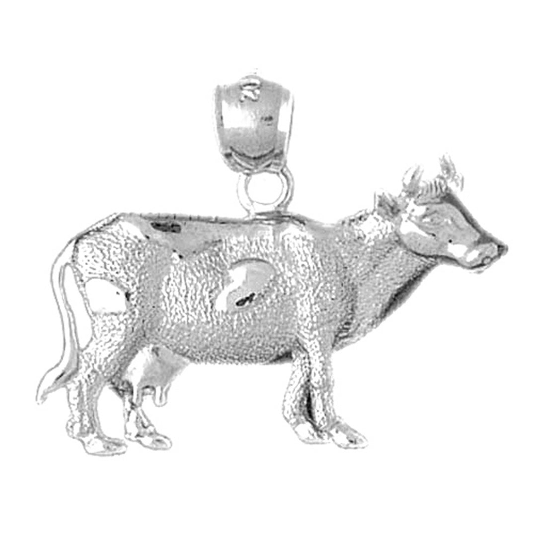 Sterling Silver Cow Pendant