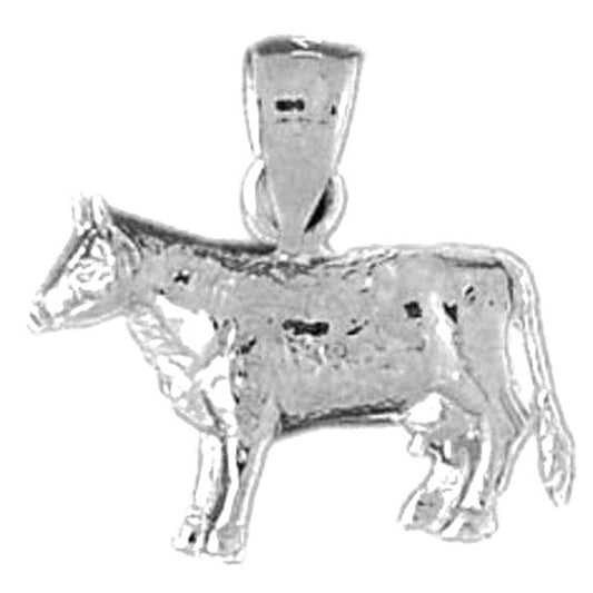 Sterling Silver Cow Pendant