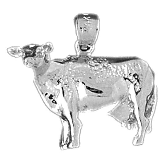 Sterling Silver Cow Pendant