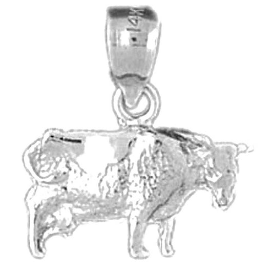 Sterling Silver Cow Pendant