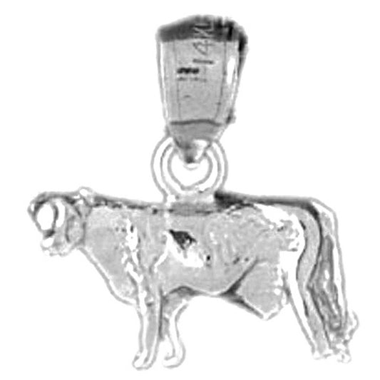 Sterling Silver Cow Pendant