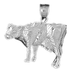 Sterling Silver Cow Pendant