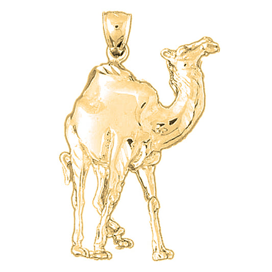 Yellow Gold-plated Silver Camel Pendant