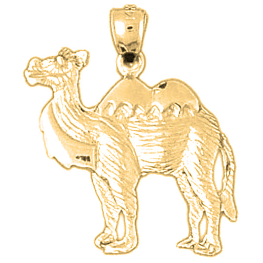 Yellow Gold-plated Silver Camel Pendant