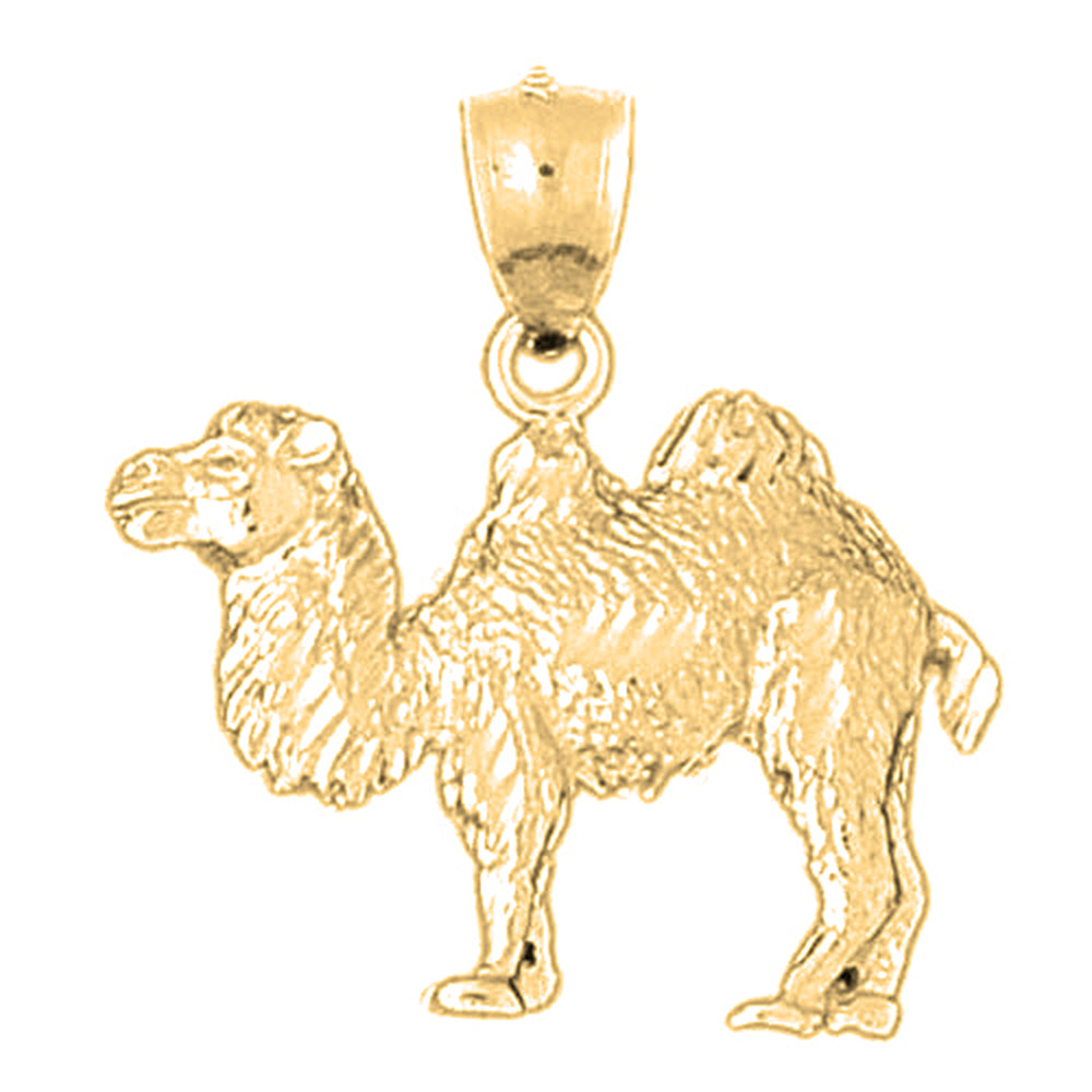 Yellow Gold-plated Silver Camel Pendant