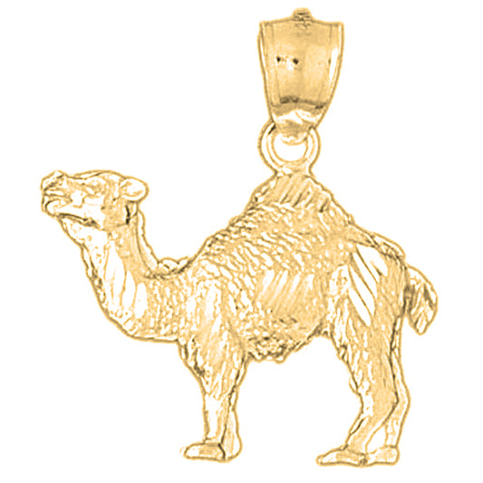 Yellow Gold-plated Silver Camel Pendant