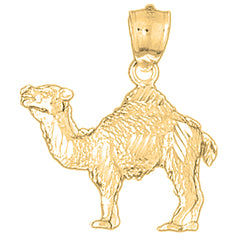 Yellow Gold-plated Silver Camel Pendant