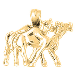 Yellow Gold-plated Silver Camel Pendant