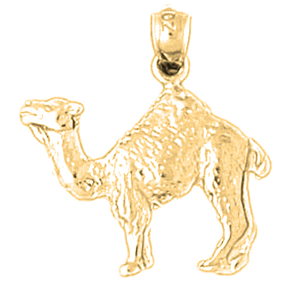 Yellow Gold-plated Silver Camel Pendant