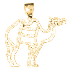 Yellow Gold-plated Silver Camel Pendant