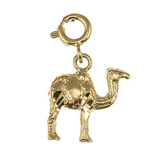 Yellow Gold-plated Silver Camel Pendant