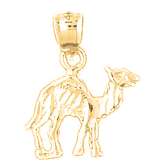 Yellow Gold-plated Silver Camel Pendant