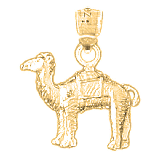 Yellow Gold-plated Silver Camel Pendant