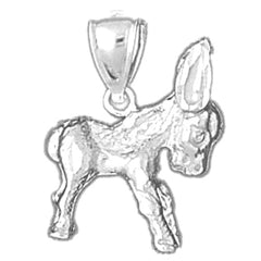 Sterling Silver 3D Camel Pendant (Rhodium or Yellow Gold-plated)