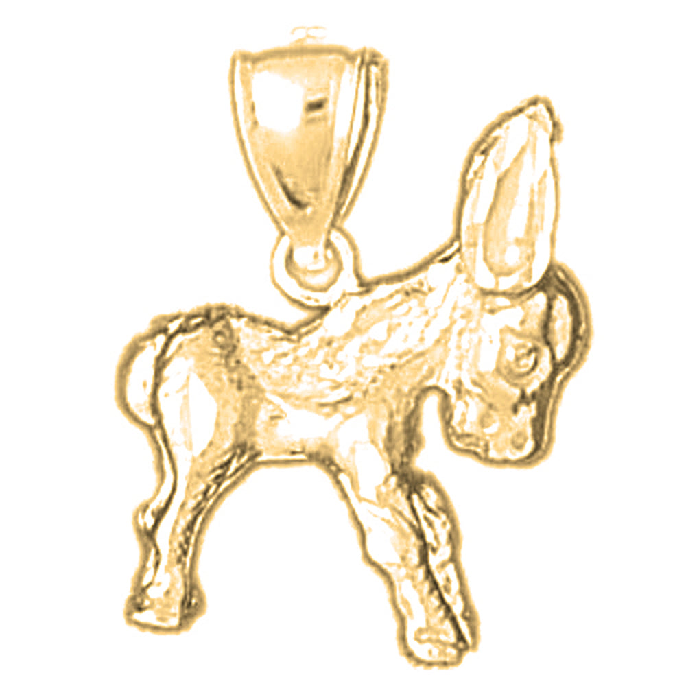 Yellow Gold-plated Silver 3D Camel Pendant