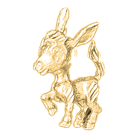 Yellow Gold-plated Silver Camel Pendant