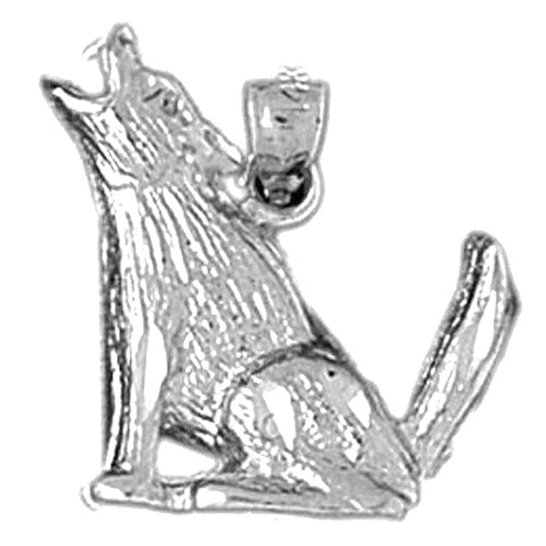 Sterling Silver Coyote Pendant