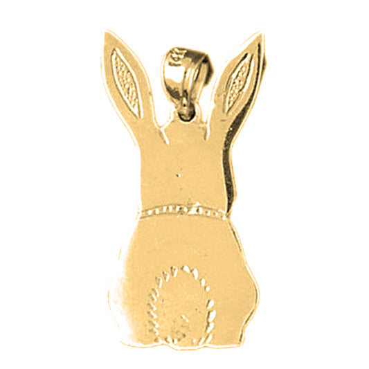 10K, 14K or 18K Gold Rabbit Pendant
