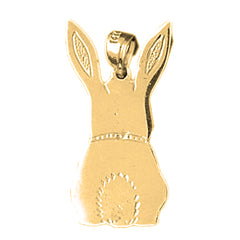 10K, 14K or 18K Gold Rabbit Pendant