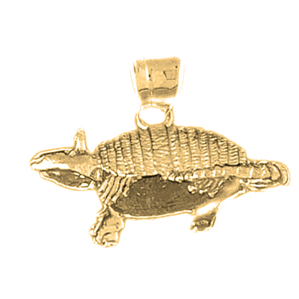 Yellow Gold-plated Silver Armadillo Pendant