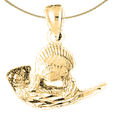 Sterling Silver Otter Pendant (Rhodium or Yellow Gold-plated)