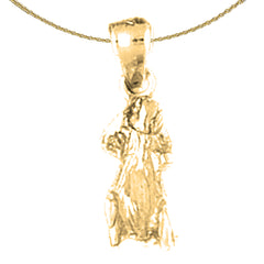 Sterling Silver Otter Pendant (Rhodium or Yellow Gold-plated)