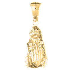 Yellow Gold-plated Silver Otter Pendant