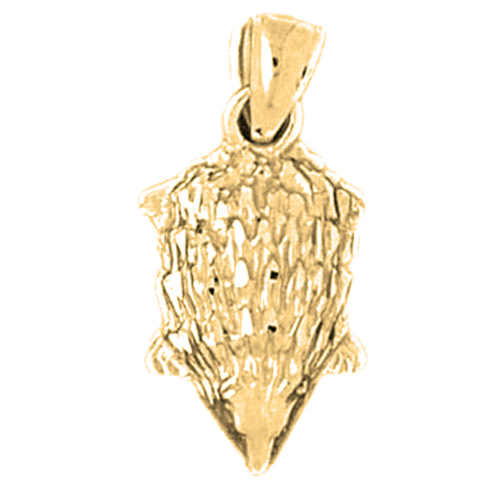 Yellow Gold-plated Silver Otter Pendant